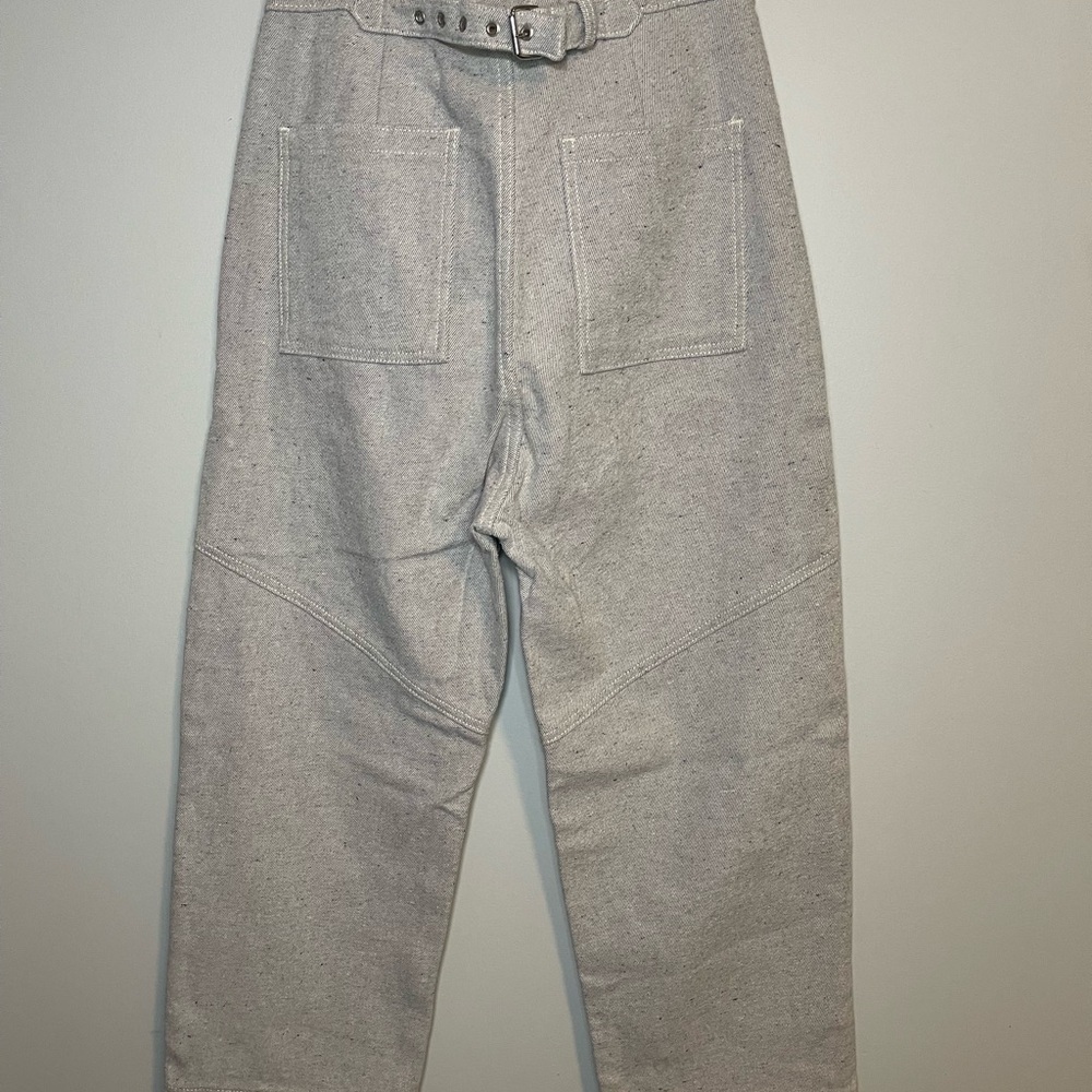 Soluna Collective Denim Pants Grey Adjustable Size 6 Upcycled Cotton Relaxed Fit - Picture 8 of 13